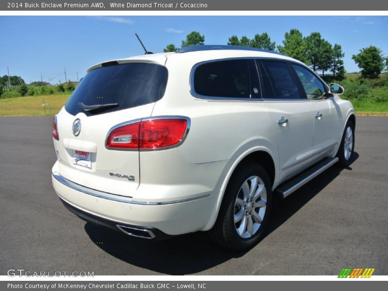 White Diamond Tricoat / Cocaccino 2014 Buick Enclave Premium AWD