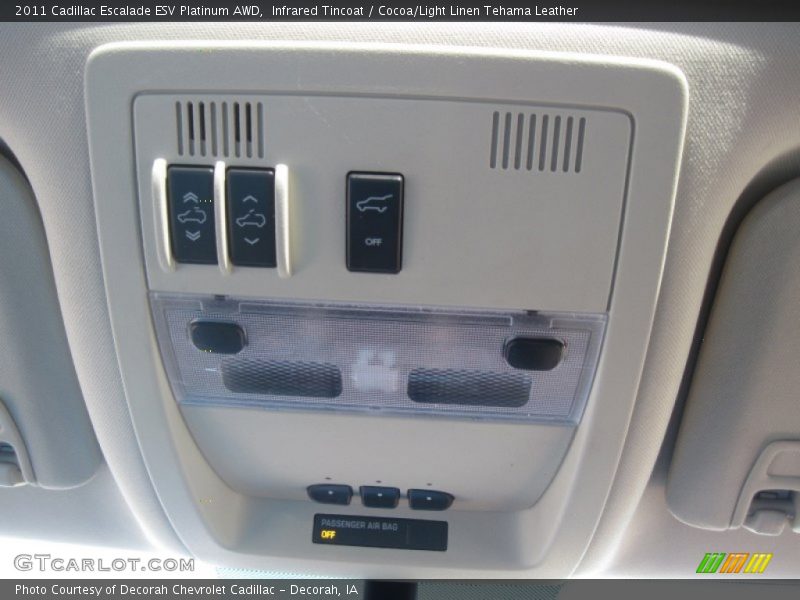 Infrared Tincoat / Cocoa/Light Linen Tehama Leather 2011 Cadillac Escalade ESV Platinum AWD