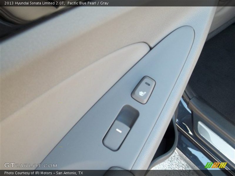 Pacific Blue Pearl / Gray 2013 Hyundai Sonata Limited 2.0T