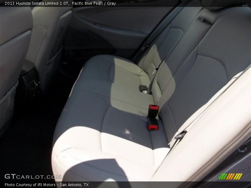 Pacific Blue Pearl / Gray 2013 Hyundai Sonata Limited 2.0T