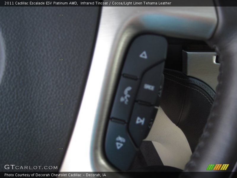 Infrared Tincoat / Cocoa/Light Linen Tehama Leather 2011 Cadillac Escalade ESV Platinum AWD