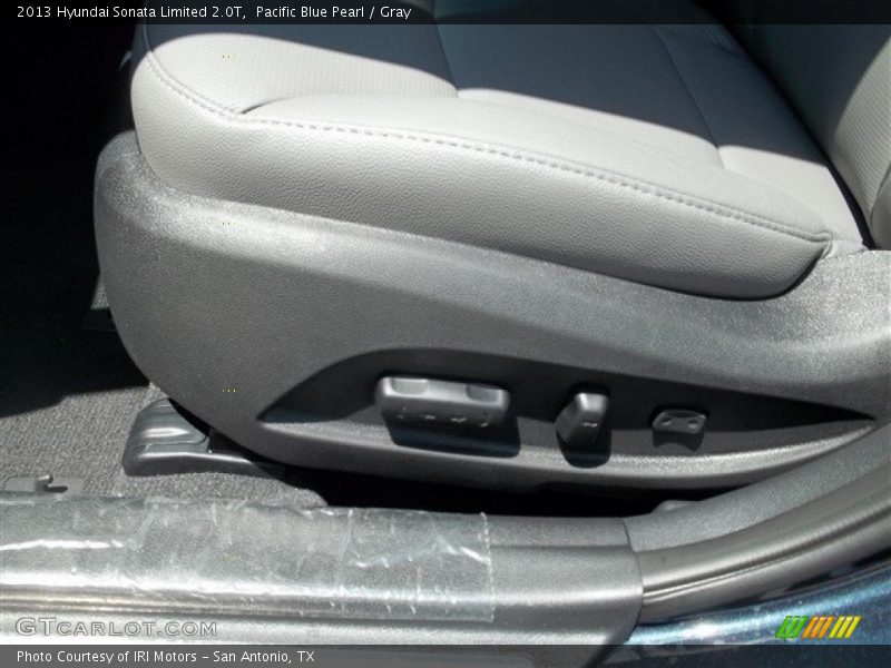 Pacific Blue Pearl / Gray 2013 Hyundai Sonata Limited 2.0T
