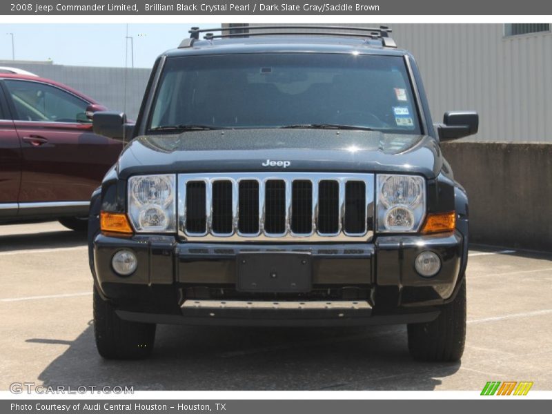 Brilliant Black Crystal Pearl / Dark Slate Gray/Saddle Brown 2008 Jeep Commander Limited