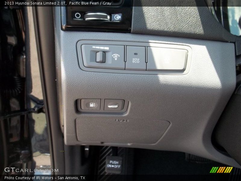 Pacific Blue Pearl / Gray 2013 Hyundai Sonata Limited 2.0T