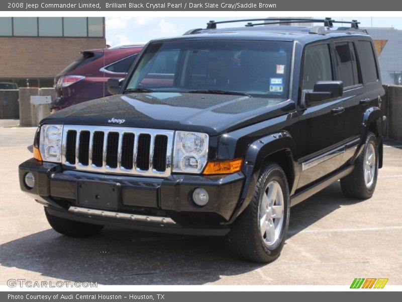 Brilliant Black Crystal Pearl / Dark Slate Gray/Saddle Brown 2008 Jeep Commander Limited