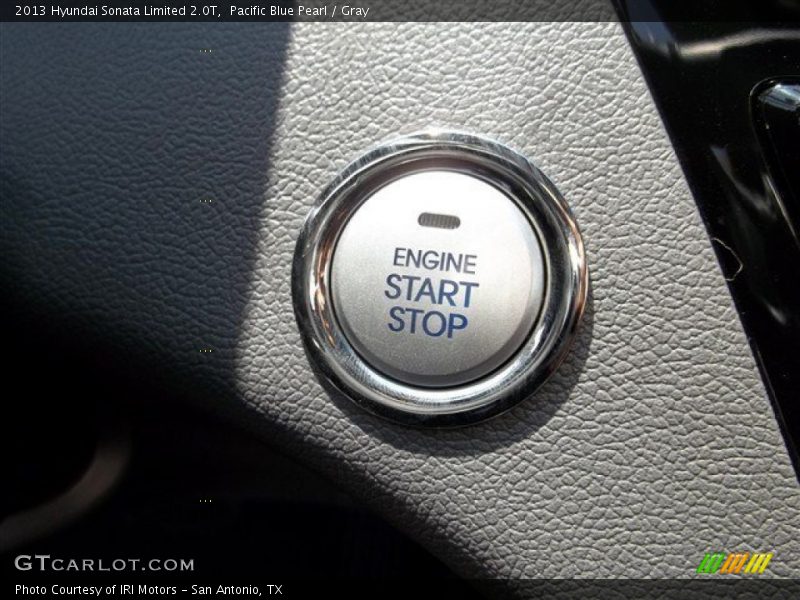 Pacific Blue Pearl / Gray 2013 Hyundai Sonata Limited 2.0T