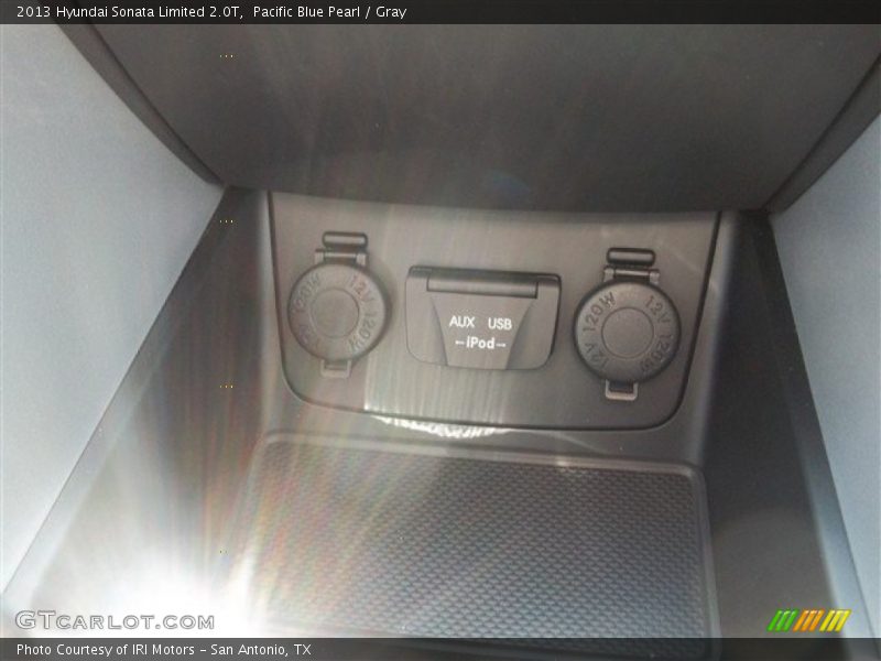 Pacific Blue Pearl / Gray 2013 Hyundai Sonata Limited 2.0T