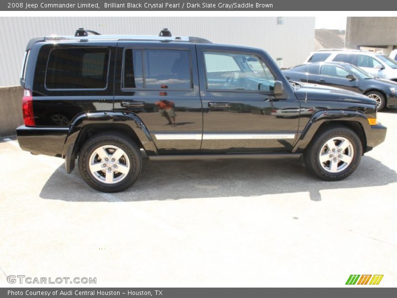 Brilliant Black Crystal Pearl / Dark Slate Gray/Saddle Brown 2008 Jeep Commander Limited