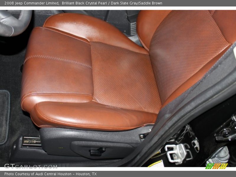Brilliant Black Crystal Pearl / Dark Slate Gray/Saddle Brown 2008 Jeep Commander Limited