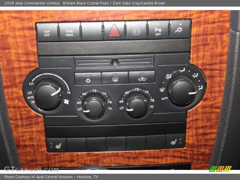 Brilliant Black Crystal Pearl / Dark Slate Gray/Saddle Brown 2008 Jeep Commander Limited