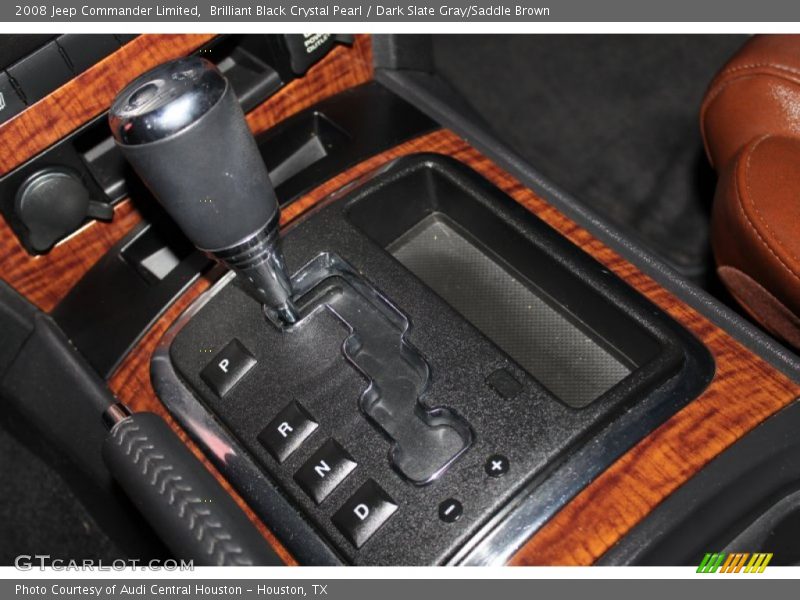 Brilliant Black Crystal Pearl / Dark Slate Gray/Saddle Brown 2008 Jeep Commander Limited