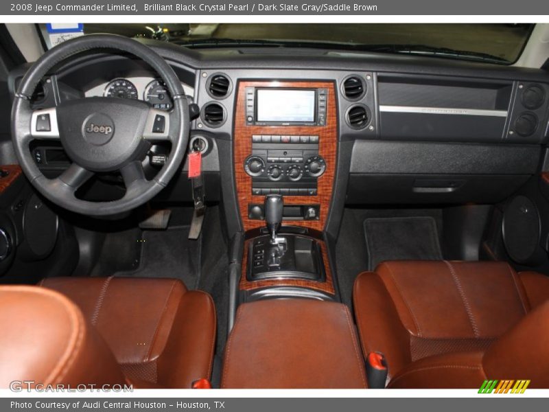 Brilliant Black Crystal Pearl / Dark Slate Gray/Saddle Brown 2008 Jeep Commander Limited