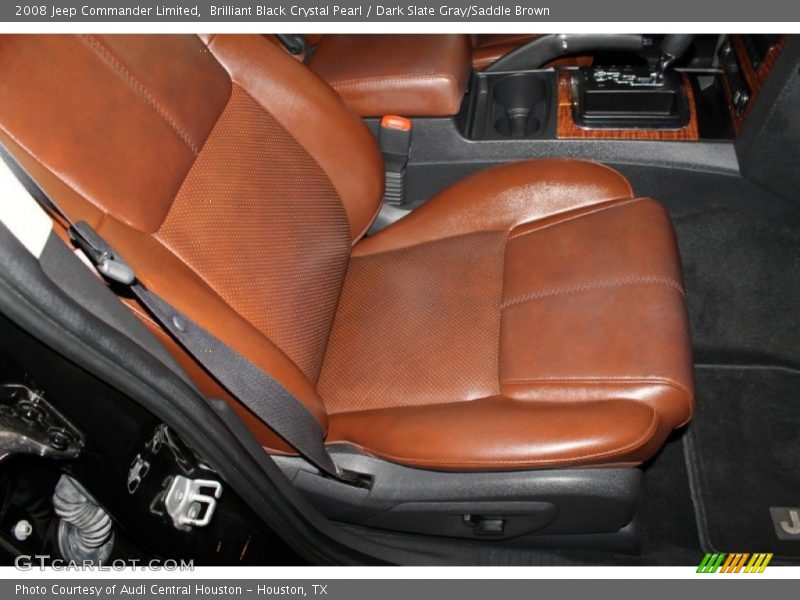 Brilliant Black Crystal Pearl / Dark Slate Gray/Saddle Brown 2008 Jeep Commander Limited