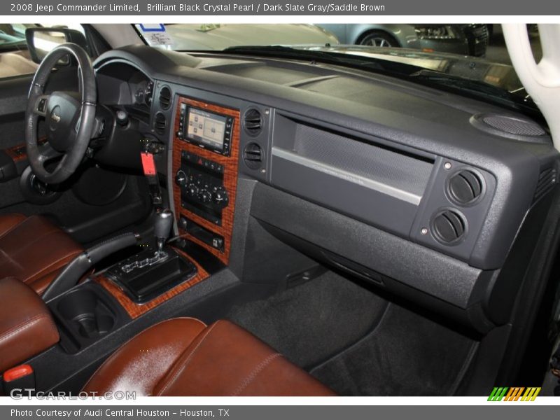 Brilliant Black Crystal Pearl / Dark Slate Gray/Saddle Brown 2008 Jeep Commander Limited