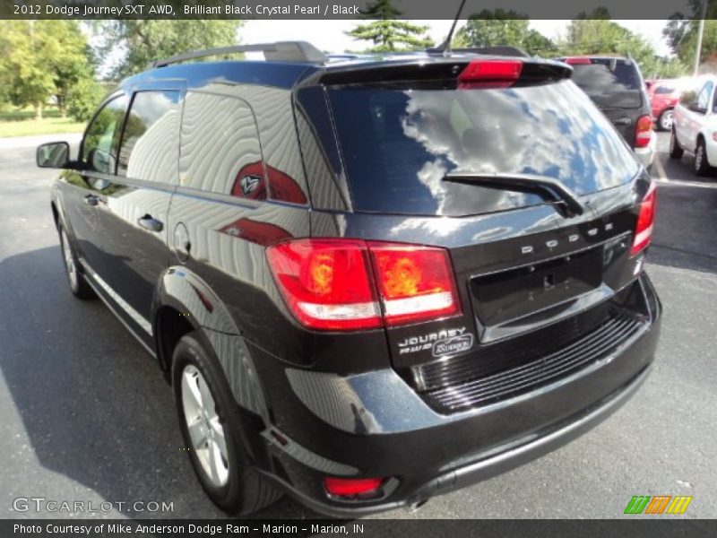 Brilliant Black Crystal Pearl / Black 2012 Dodge Journey SXT AWD