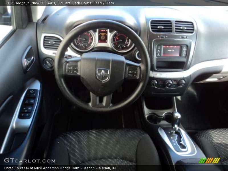 Brilliant Black Crystal Pearl / Black 2012 Dodge Journey SXT AWD