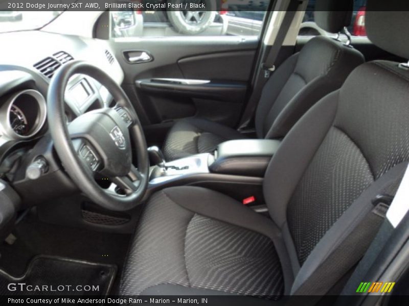 Brilliant Black Crystal Pearl / Black 2012 Dodge Journey SXT AWD