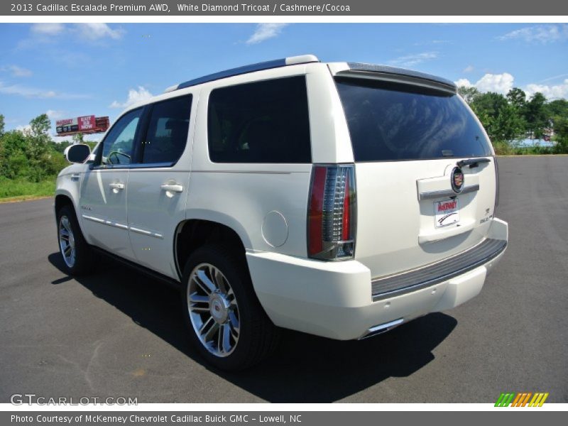 White Diamond Tricoat / Cashmere/Cocoa 2013 Cadillac Escalade Premium AWD