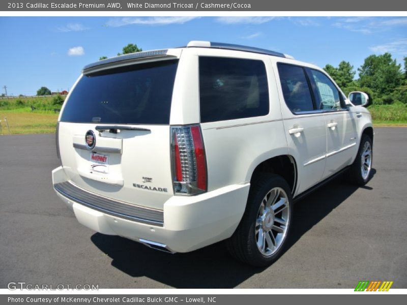 White Diamond Tricoat / Cashmere/Cocoa 2013 Cadillac Escalade Premium AWD