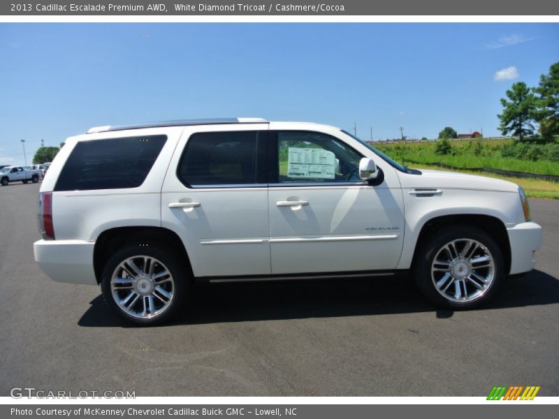 White Diamond Tricoat / Cashmere/Cocoa 2013 Cadillac Escalade Premium AWD