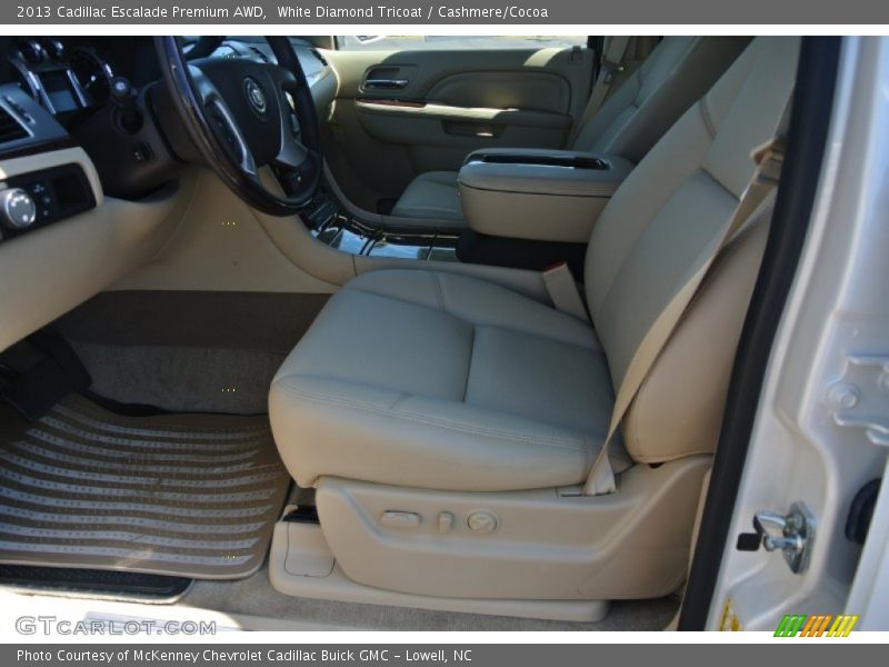 White Diamond Tricoat / Cashmere/Cocoa 2013 Cadillac Escalade Premium AWD
