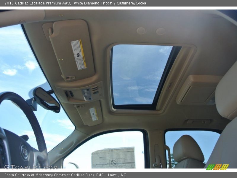 White Diamond Tricoat / Cashmere/Cocoa 2013 Cadillac Escalade Premium AWD