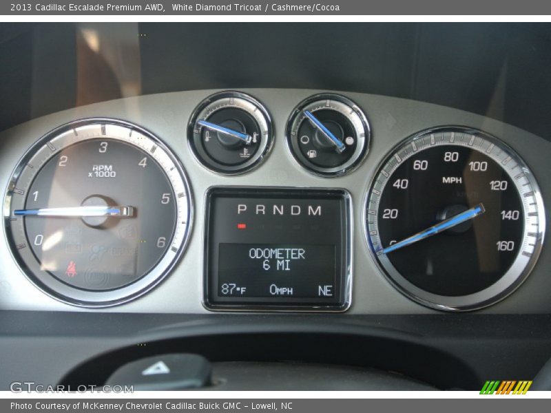 White Diamond Tricoat / Cashmere/Cocoa 2013 Cadillac Escalade Premium AWD