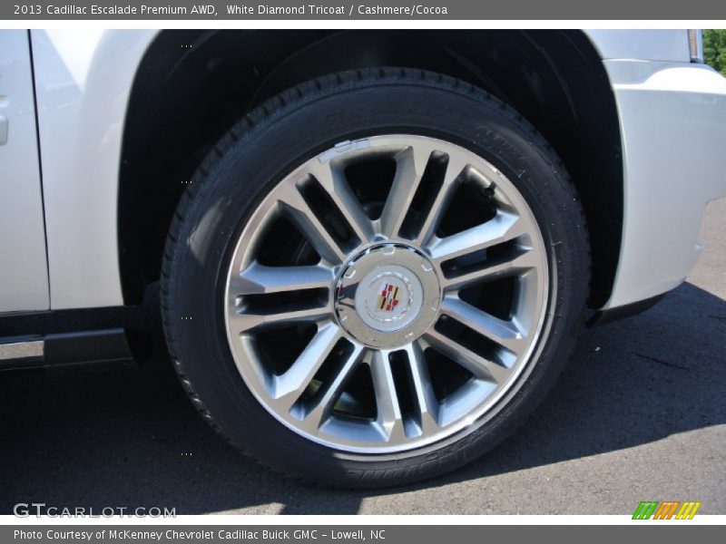 White Diamond Tricoat / Cashmere/Cocoa 2013 Cadillac Escalade Premium AWD