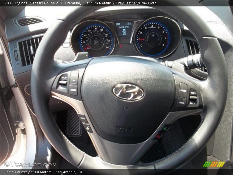 Platinum Metallic / Gray Leather/Gray Cloth 2013 Hyundai Genesis Coupe 2.0T Premium