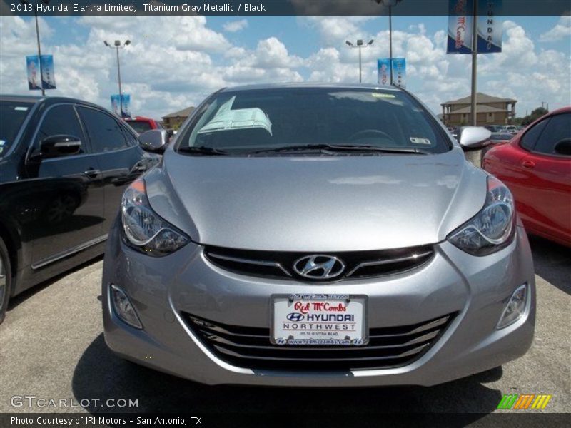 Titanium Gray Metallic / Black 2013 Hyundai Elantra Limited