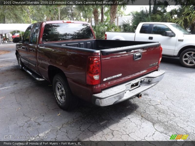 Dark Carmine Red Metallic / Tan 2003 Chevrolet Silverado 1500 LS Extended Cab