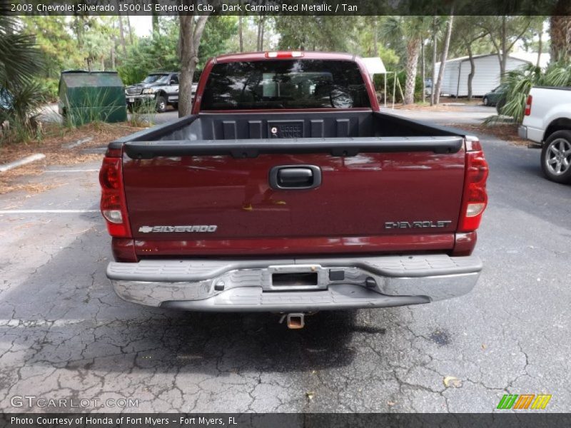 Dark Carmine Red Metallic / Tan 2003 Chevrolet Silverado 1500 LS Extended Cab