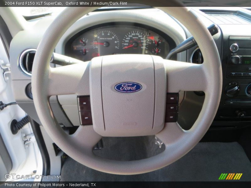 Oxford White / Medium/Dark Flint 2004 Ford F150 XLT SuperCab