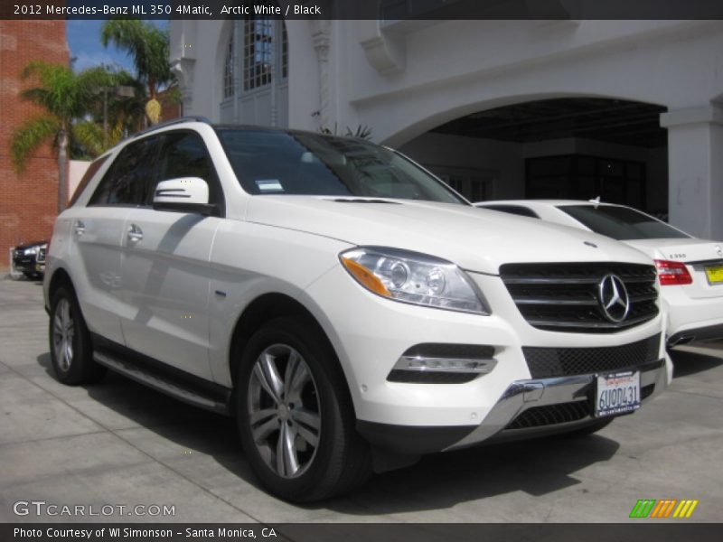 Arctic White / Black 2012 Mercedes-Benz ML 350 4Matic