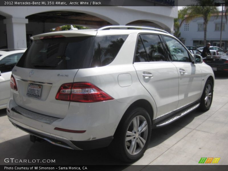 Arctic White / Black 2012 Mercedes-Benz ML 350 4Matic