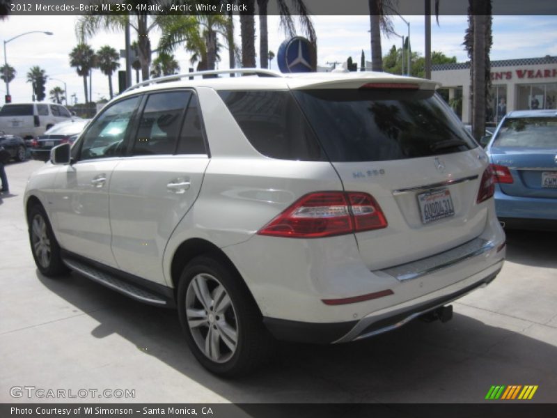 Arctic White / Black 2012 Mercedes-Benz ML 350 4Matic