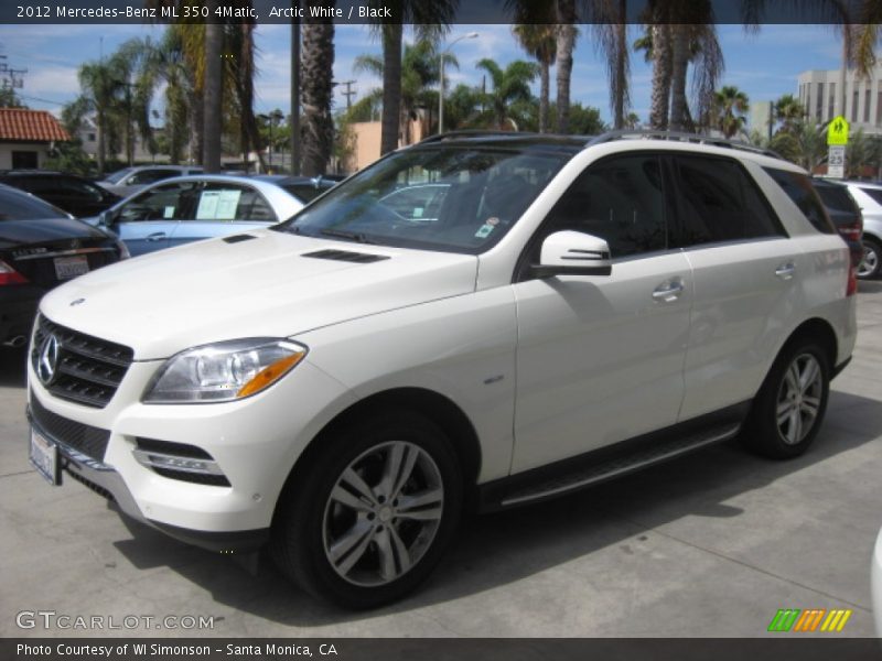 Arctic White / Black 2012 Mercedes-Benz ML 350 4Matic