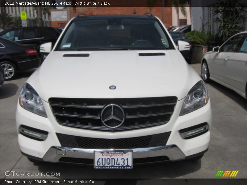 Arctic White / Black 2012 Mercedes-Benz ML 350 4Matic