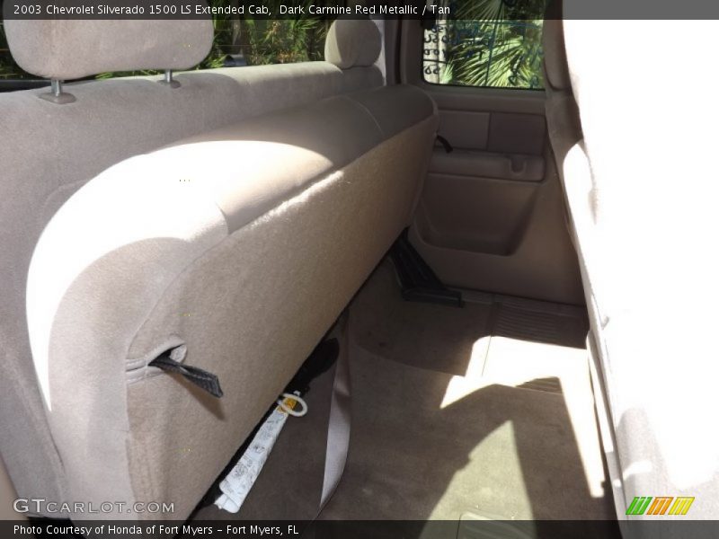Dark Carmine Red Metallic / Tan 2003 Chevrolet Silverado 1500 LS Extended Cab