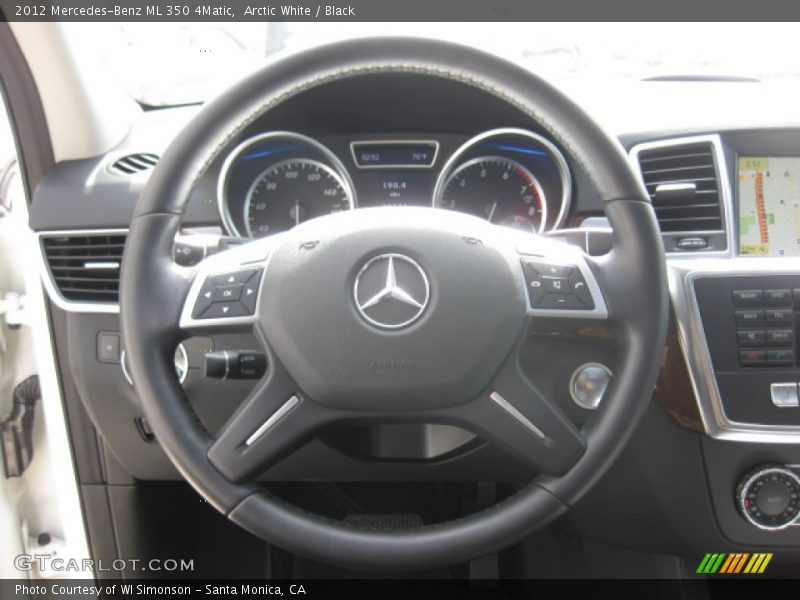 Arctic White / Black 2012 Mercedes-Benz ML 350 4Matic