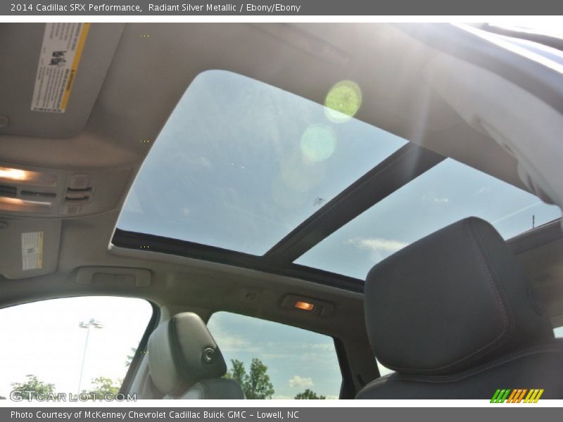 Sunroof of 2014 SRX Performance