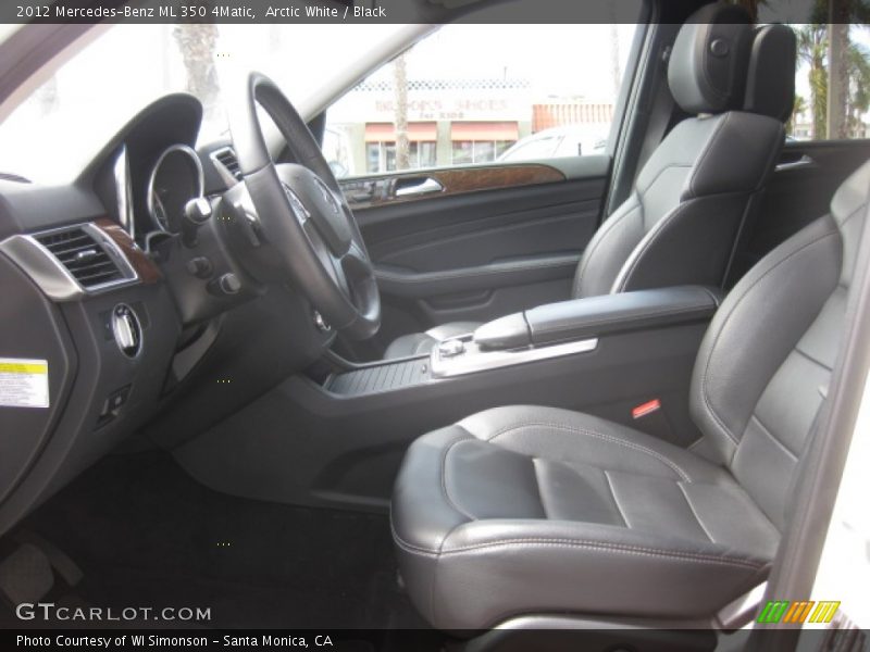 Arctic White / Black 2012 Mercedes-Benz ML 350 4Matic