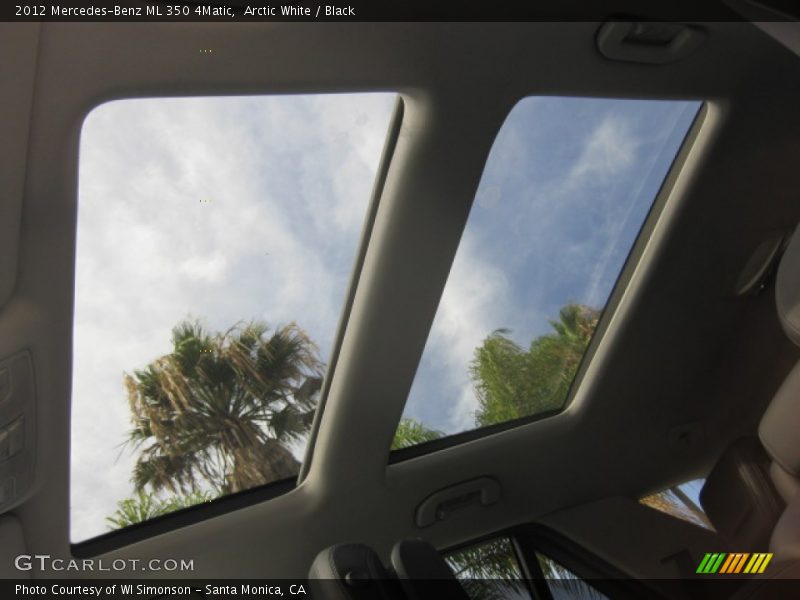 Arctic White / Black 2012 Mercedes-Benz ML 350 4Matic