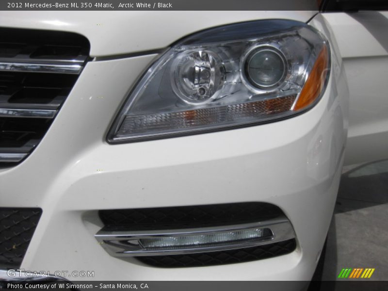Arctic White / Black 2012 Mercedes-Benz ML 350 4Matic
