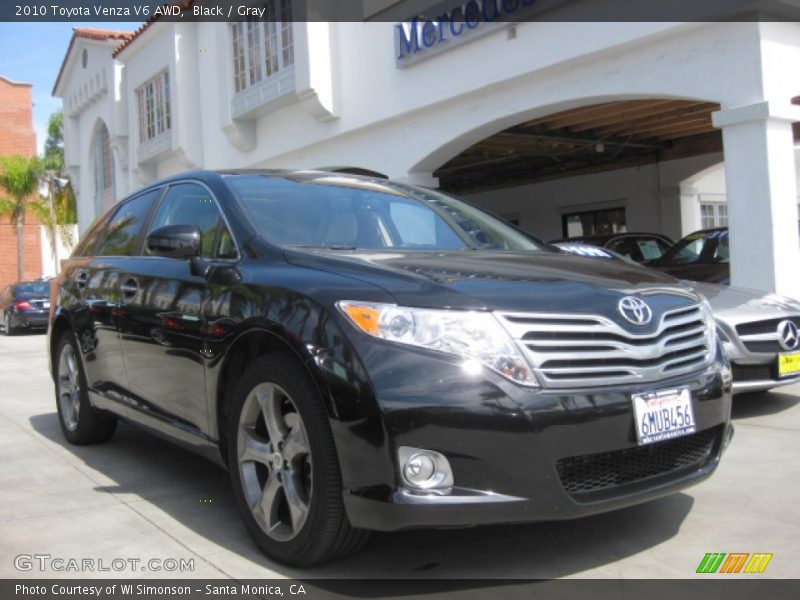 Black / Gray 2010 Toyota Venza V6 AWD