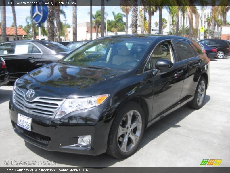 Black / Gray 2010 Toyota Venza V6 AWD