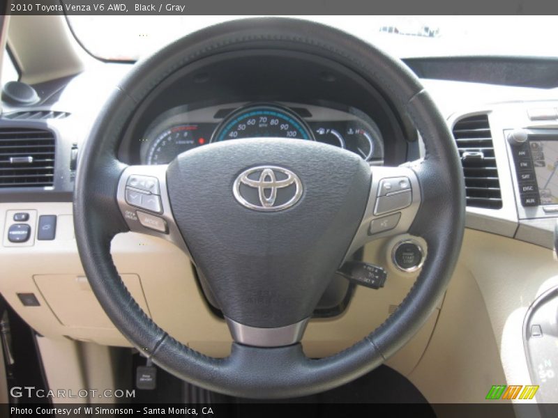 Black / Gray 2010 Toyota Venza V6 AWD