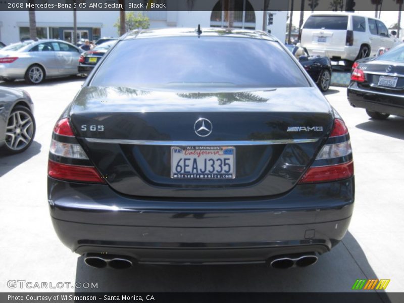 Black / Black 2008 Mercedes-Benz S 65 AMG Sedan