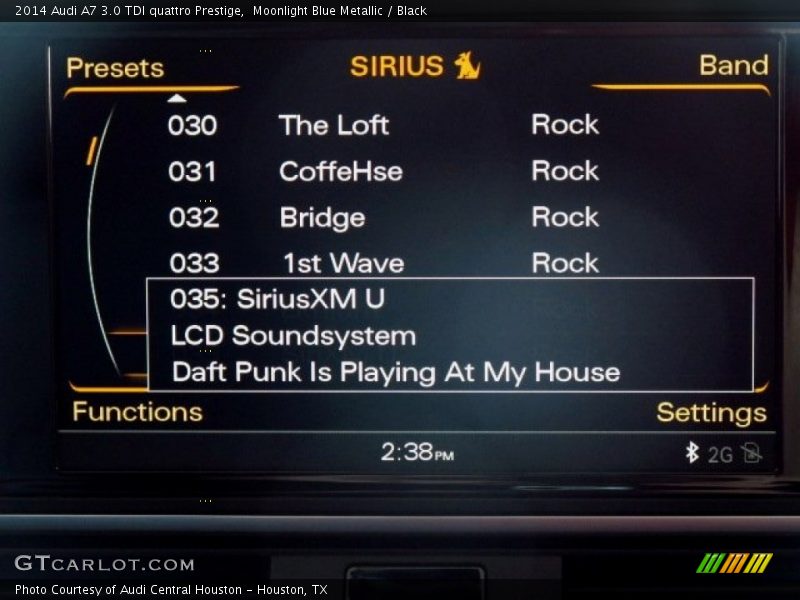 Moonlight Blue Metallic / Black 2014 Audi A7 3.0 TDI quattro Prestige