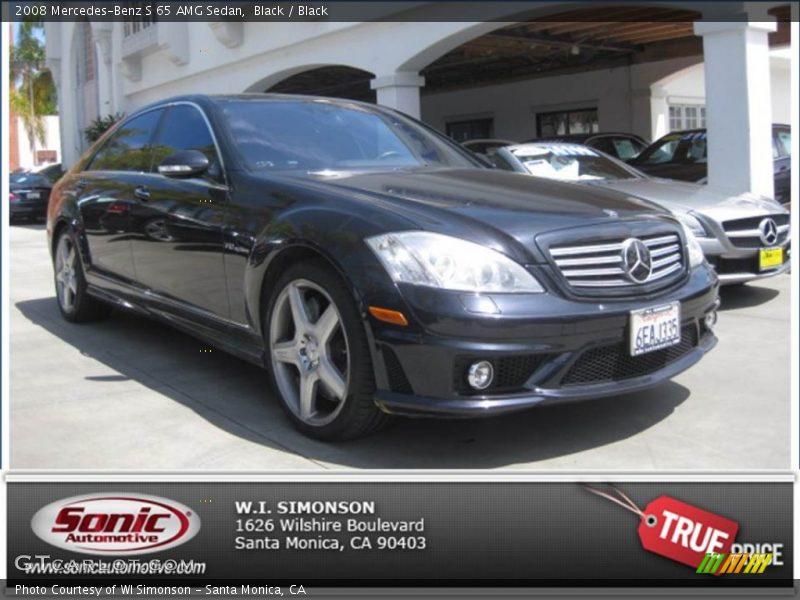 Black / Black 2008 Mercedes-Benz S 65 AMG Sedan